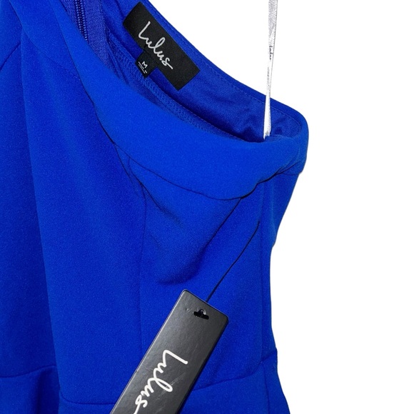 NEW Lulus Royal Blue Design Semi Formal Style Cocktail Dress Women’s Size Medium - Picture 2 of 3